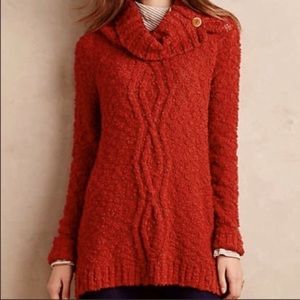 Anthropologie MOTH Burnt Orange Sweater